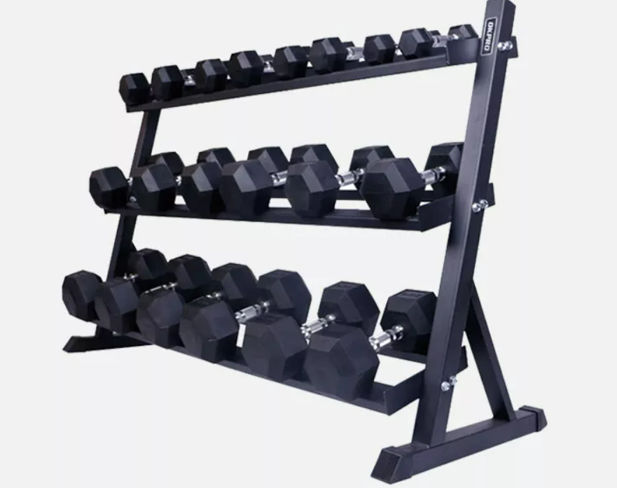 Okpro Store Rack 3 Tier Dumbbell Rack - OKPRO – Gym Equipment HQ
